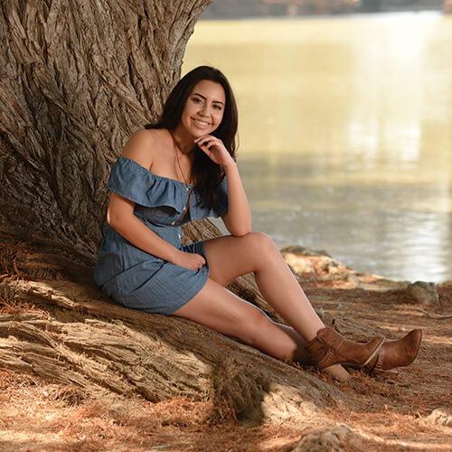 Outdoor senior session captured at JCPenney Portraits.