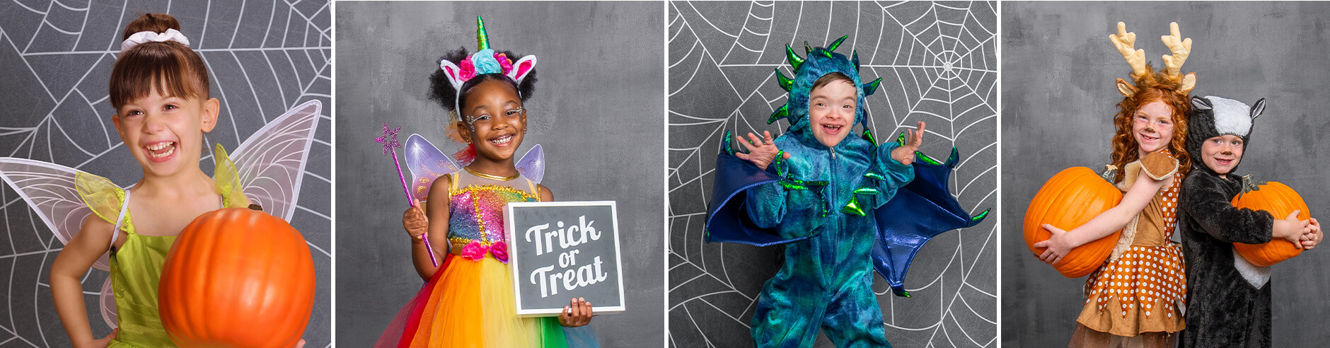 Kids Halloween photoshoot at JCPenney Portraits.