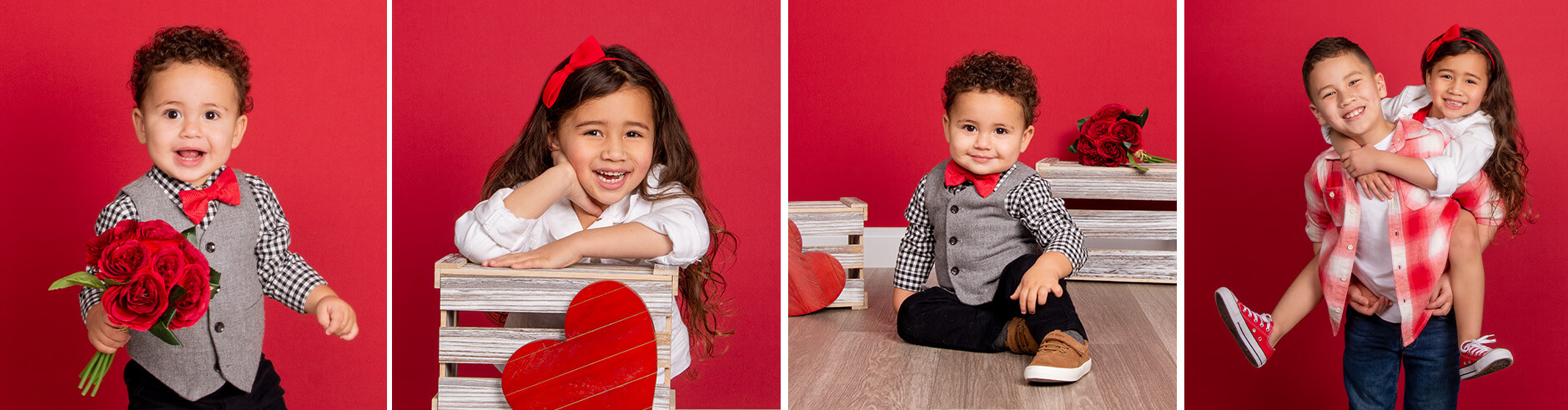 Valentine's Day photography theme captured at a JCPenney Portraits photography session.