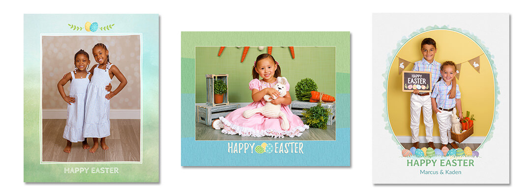 Photo enhancement designs for Easter photos.