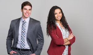 Professional headshots for business captured at JCPenney Portraits.