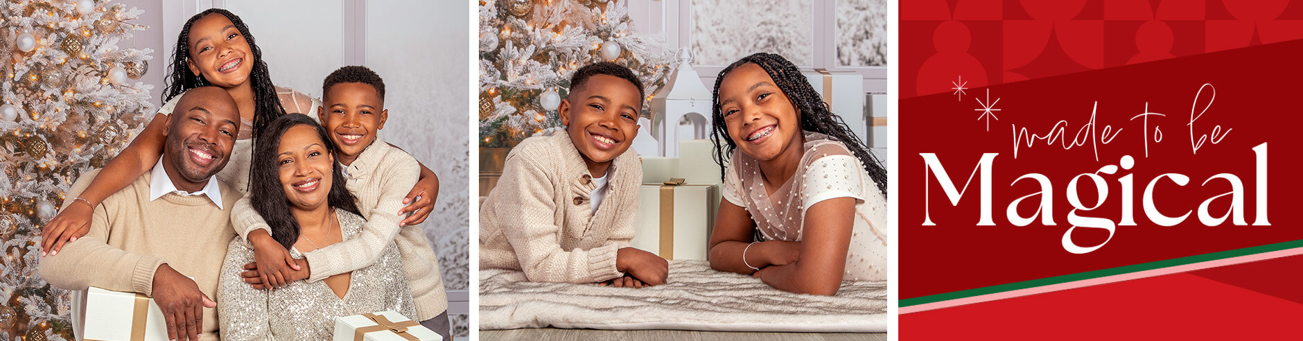 Holiday and Christmas family photography captured at JCPenney Portraits.