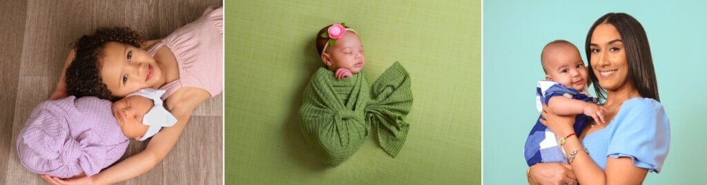 Collage of infant Easter images photographed at JCPenney Portraits