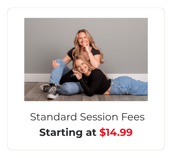 Session fee pricing for friendship photography at JCPenney Portraits.
