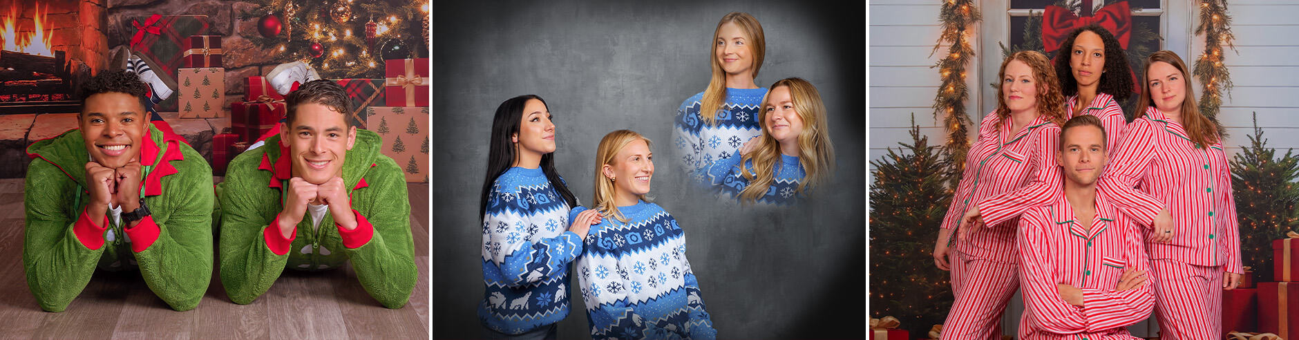 Friendsmas photography captured at JCPenney Portraits.